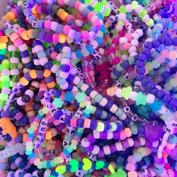 Hand Crafted Jewelry - 5 Random Rave Kandi Bracelets